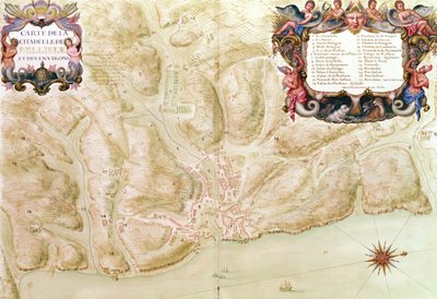Map of the town and citadel of Bellisle, from the 